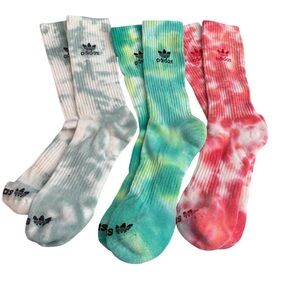 NEW adidas tie dye crew socks set of 3